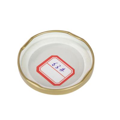 China Custom 63# Twist off lid for Glass Jars for Chili sauce Canned fruit food packaging for sale