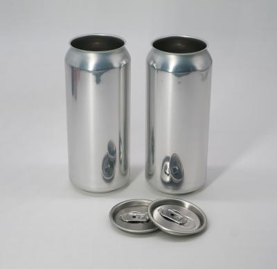 China Empty Aluminium Cans 16oz Ounce 473ml with 52mm Dia Lids for sale