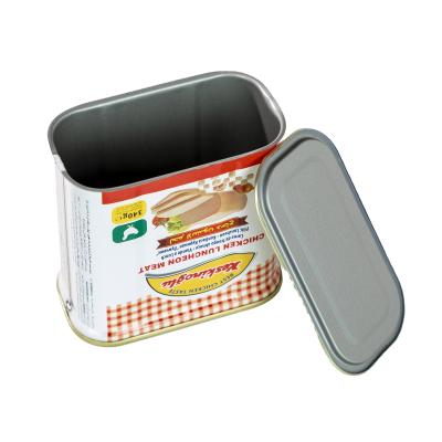 China 340g 12oz Square Empty Food Grade Tin Cans for Food Packaging Te koop