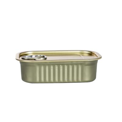 China Custom Tuna Fish Seal Square Food Ring Pull Tin Can Food Canning Can Packing Te koop