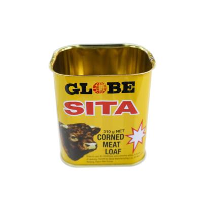 China High Quality Printing Trapezoidal Empty Corned Beef Tin Can for sale