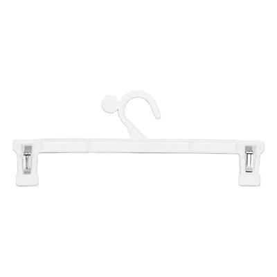 China Eco - Friendly Premium Quality Cheap Plastic Clothes Open End Hanger With Clip For Shorts for sale