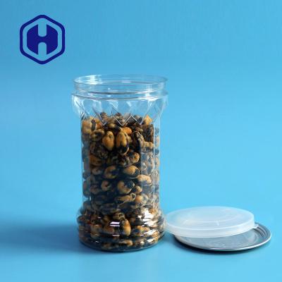 China 300# 420ml Food Safe Beans Clear Plastic Cans With Aluminum Easy Open End for sale