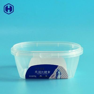 China Food Grade Square Plastic Food Containers With Cover Customized Printing for sale