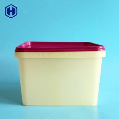 China Recycled PP IML Tubs 2800ML 94OZ Thin Wall Square Food Grade Buckets for sale