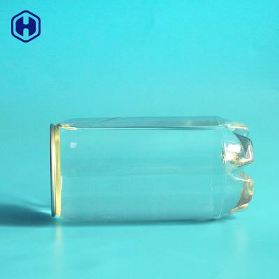 China Food Grade Round 375ML Clear Plastic Soda Water Cans for sale