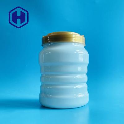 China 2450ml Food Grade White Leak Proof Plastic Jar For Oatmeal Nuts for sale