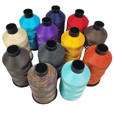 China Waterproof Polyester High Tenacity Nylon Bonded Heavy Upholstery Sewing Thread 210D/2 For Sewing Shoes/Bag/Leather/Mattress Quilting for sale