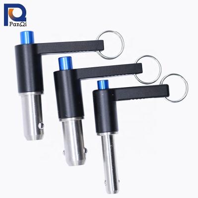 China GALVANIZED Row Push Button Handle Factory Stainless Steel Self Locking Ball Lock Spring Loaded Quick Release Pins For Audio for sale