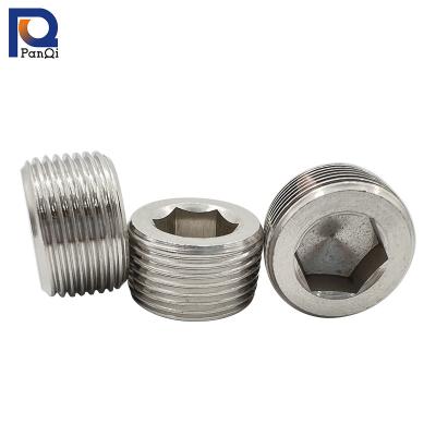 China British Stainless Steel BSP Stainless Steel Hex Socket Plug Cap Bolt Stop Shaft Oil Pressure for sale