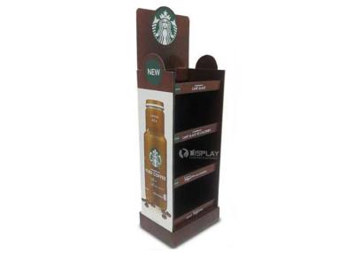 China Starbucks Coffee Cardboard Floor Displays Point Of Purchase For Retail Stores for sale