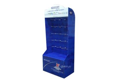 China Mobile Phone Cardboard Hook Display Shelves Assemble Without Tool for sale