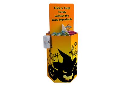 China Folding Cardboard Retail Display Bins Custom Printed For Halloween Hats for sale