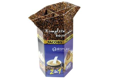 China Coffee Beans Hexagonal Cardboard Dump Bins Point Of Sale Display Stands for sale