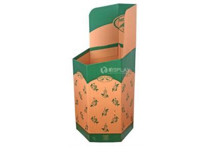 China Retail Hexagonal Cardboard Dump Bins Displays with Custom Printing for sale