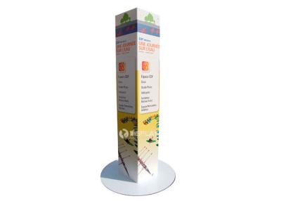 China Square Totem Corrugated Cardboard Display Stand Retail Stores Standee for sale