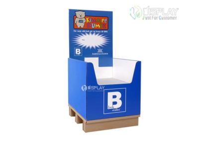 China Ship Shape Cardboard POP Display Dump Bins With Pockets / Supermarket Display Shelves for sale