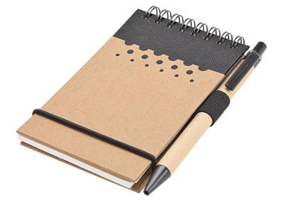 China Reycled A5 Jotter Spiral Notebook with a Pen for sale