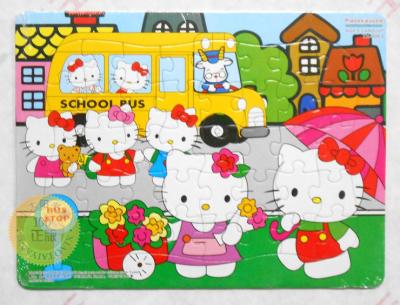 China Hello Kitty Personalized Kids Puzzles With CMYK Offset Printing for sale