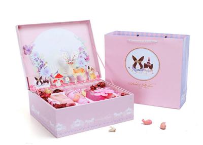 China Pink EVA Lining Custom Cardboard Box , Decorative Gift Boxes For Skin Care Products for sale