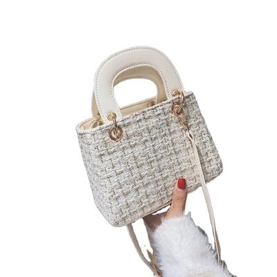 China Lady Autumn And Winter Simple Woolen Shoulder Bag Cross - Body Women Girls Purses and Handbag for sale