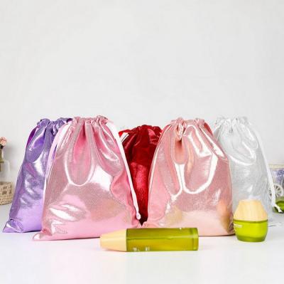 China Fashionable Fresh Color Drawstring Bag Jewelry Storage Cosmetic Sequin Drawstring Bag for sale