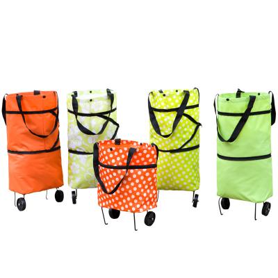 China With Factory Price Steel High Quality Supermarket Folding Trolley Collapsible Shopping Bag for sale