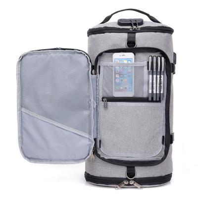 China Waterproof Travel Duffel Bag Sport Shoulder Bag Waterproof Gray Black Travel Zip Lock Bag for sale