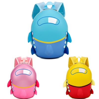 China 3D Aircraft Eggshell School Bag Kindergarten Bag Small EVA Waterproof 3D Kids Backpack for sale