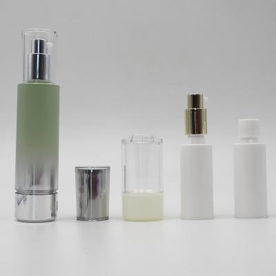 China Duannypack 15ml 30ml 50ml Double Wall Cosmetic Acrylic Luxury Round Replacement Refillable Airless Pump Bottle for sale