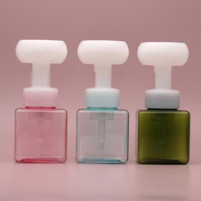 China 250ml 450ml 300ml Pump Flowers Soap Foam Bottle Flower Pump Dispenser Cosmetic Hand Foam for sale