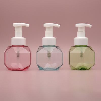 China New Design Fashwash Cosmetic Light Pink Blue Petg New Duannypackl Handsoap Foaming Foam Bottle for sale