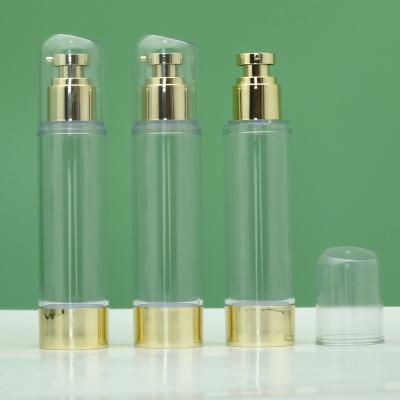 China Hot Sale 30ml 50ml 100ml Duannypack Lotion Pump Bottle 30ml Cosmetic Airless Luxury Gold Airless Pump Bottle for sale