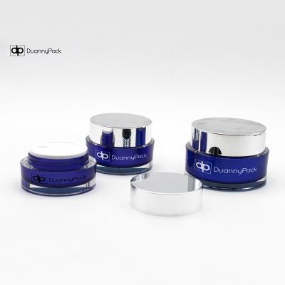 China Cosmetic Square Container Face Cream Packaging Acrylic Cosmetic Jar for sale