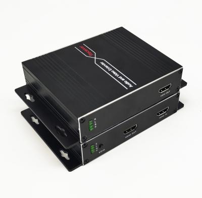 中国 4K HD'MI Digital Fiber Optic Transmitter and Receiver 2km over singlemode fiber with Loopout and RS232 販売のため