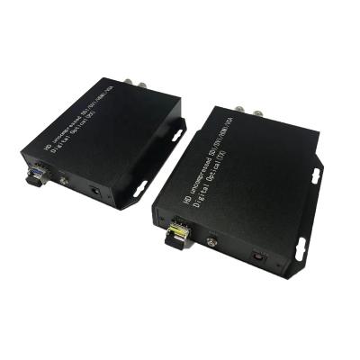 China Digital SDI Fiber Optic Transmitter and Receiver 10km over single mode with RS232/ RS485 and SDI Loopout Te koop