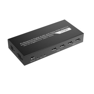 China 2 Port USB2.0 KVM Switch 4K60hz HDTV for PC 2 in 1 out Computer keyboard mouse Switch Support Hotkey & RS232 for Printer U disk for sale