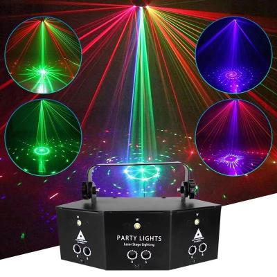 China Multi-Function DMX Light Control Eye RGB Disco 9 Eye Laser Light KTV Remote Party Light for sale