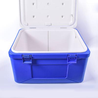 China Portable 65L 85L Ice Cooler Ice Food Delivery Seafood Transport Waterproof Thermal Cooler Box Portable Ice Cooler Cooling Box for sale