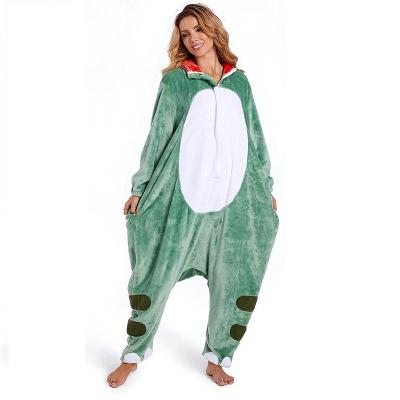 China Adult and Kids Dinosaur Onesies Pajamas Thermal Animal Flannel Loungewear Halloween Cosplay Costume Onesie Pajamas for sale