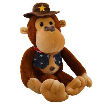 China 2022 Small Cuddly Male Cowboy Orangutan Bear Zebra Bear Zebra Mouse Toy/Gift Stuffed Plush Toy Pendant Gift for Kids for sale