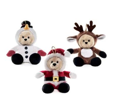 China Custom Christmas Gift/Toy Teddy Bear With Red Suit Personalized Design Stuffed Plush Toys for sale