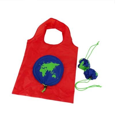 China Rope Handle 190T Polyester Fabric Foldable Shopping Bag for sale