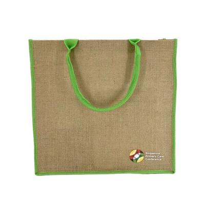 China Factory Price Customized Eco Friendly Handled Jute Tote Bag Wholesale for sale