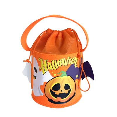 China Factory Logo Promotional Custom Drawstring Bag Reusable For Halloween for sale