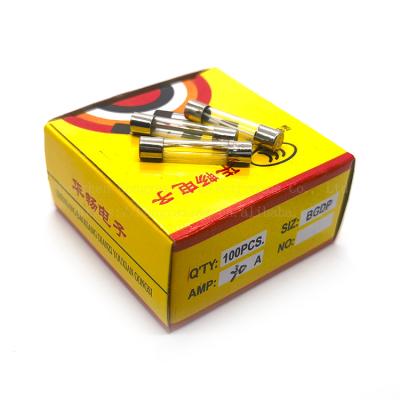 China 1 Box of 100 Fast Fuse F30AL250V Glass Tube Fuse Tube 6x30mm Cut-off Fuse Protection Components for sale