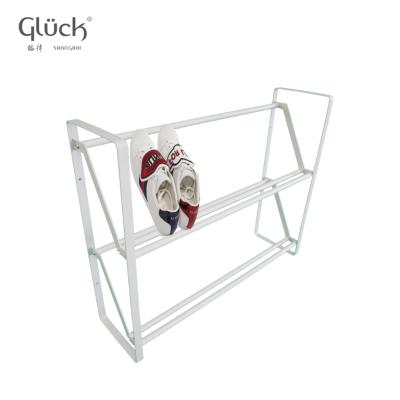 China 2019 Shoe Rack DIY Home Living Room Assembled Metal Layer Shoe Storage Standing Shoes Rack for sale