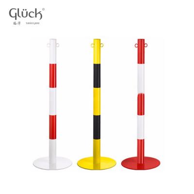 China STEEL TUBE GALVANIZED AND POWDER COATED reliable anti-collision column with rings color yellow and black tension safety products with new high quality for sale