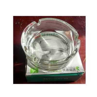 China Durable promotion round glass ashtray household ashtray can be customized logo ashtray for sale