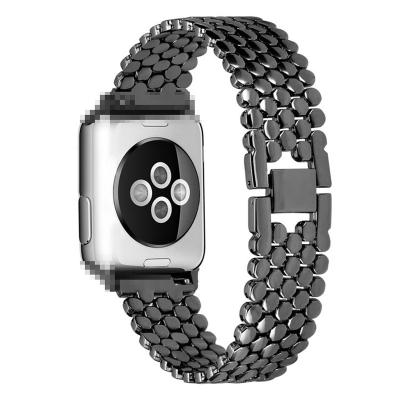 China Stainless Steel Fish Scale Shape Stainless Steel Smart Watch Band For Apple Watch Band Stainless Steel Watch Band Strap for sale